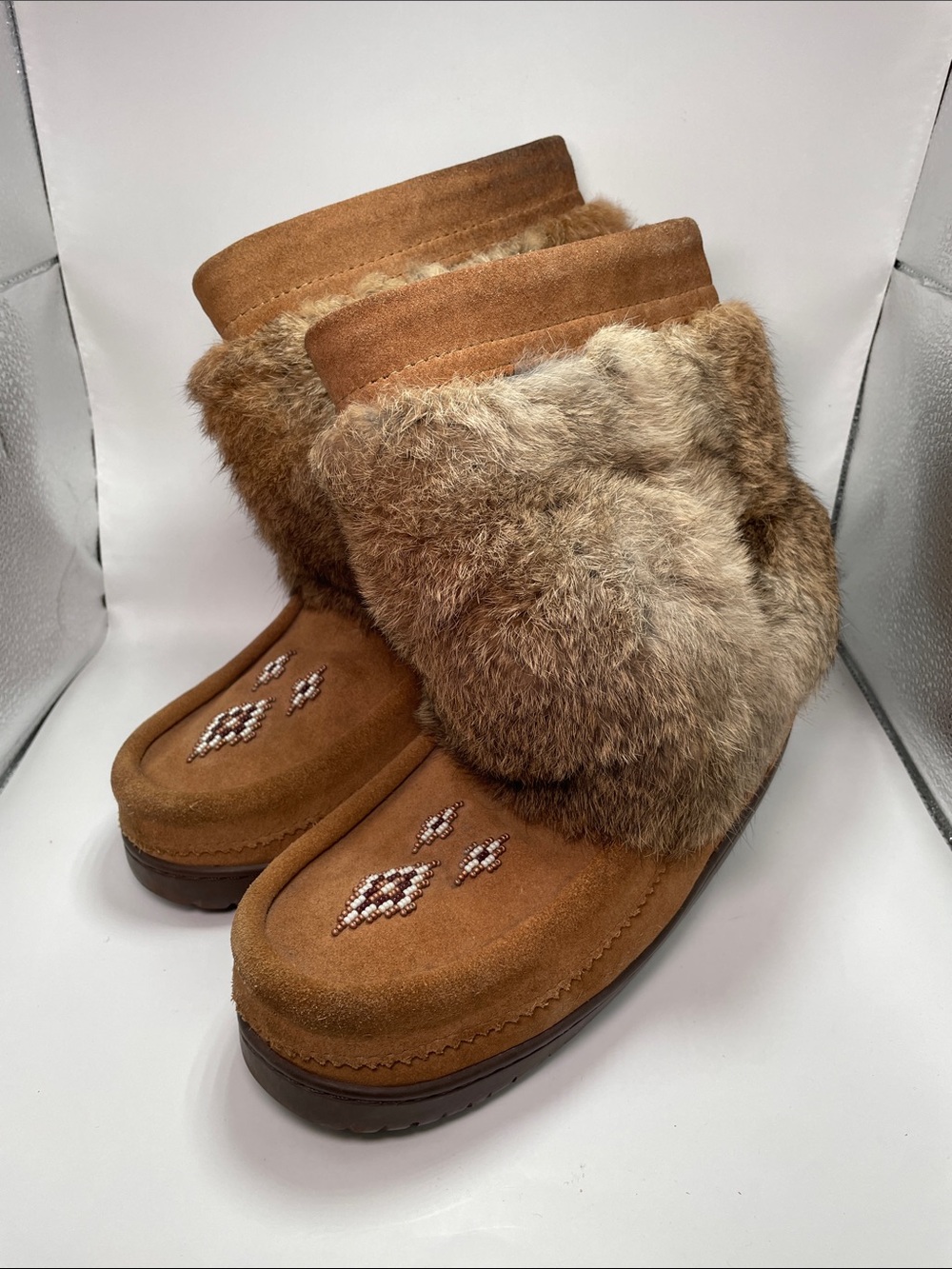 Manitoba Fur Native Canadian Style Boots - BRown - 9